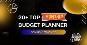 20+ top monthly budget planner printable templates