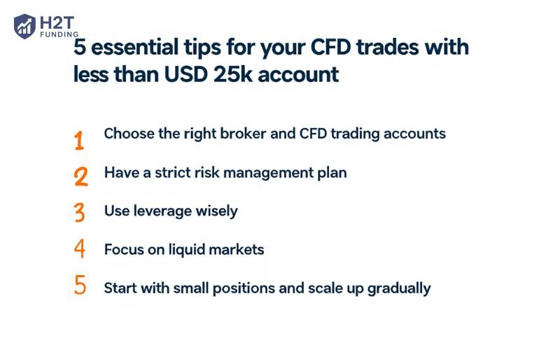 5 essential tips for CFD trades with less than USD 25k account