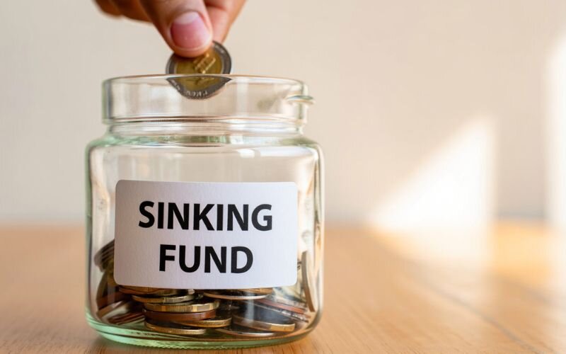 A sinking fund is a dedicated pot of money you contribute to over time for a specific