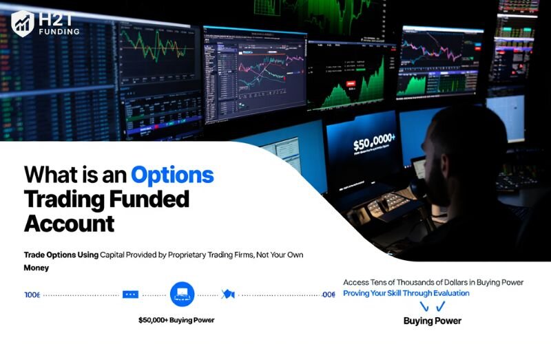 An options trading funded account lets you trade options using capital provided by a prop firm