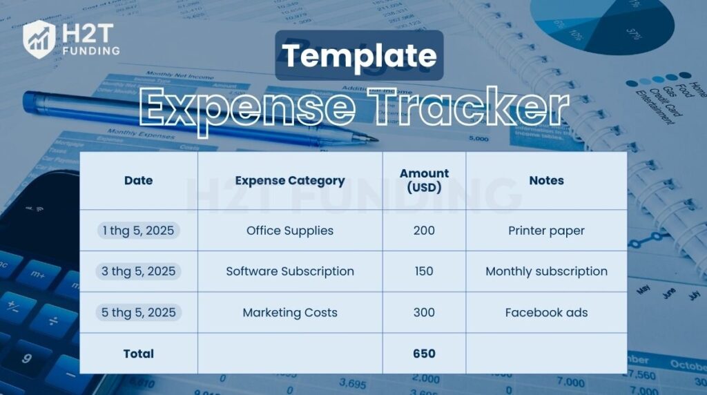 Budgeting template: Expense tracker