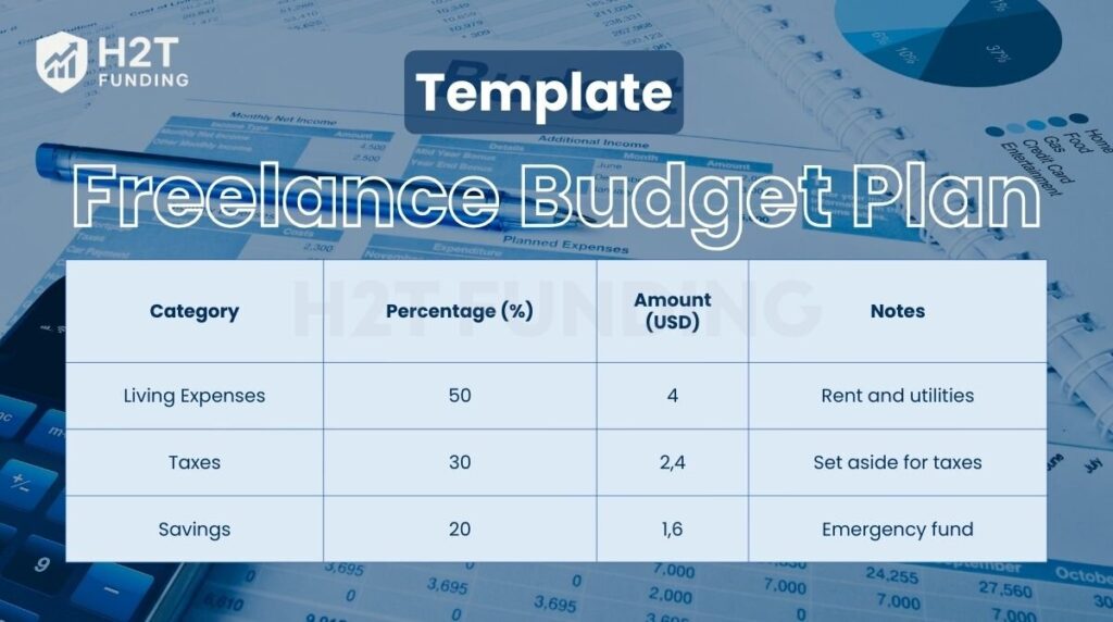 Budgeting template: Freelance budget plan