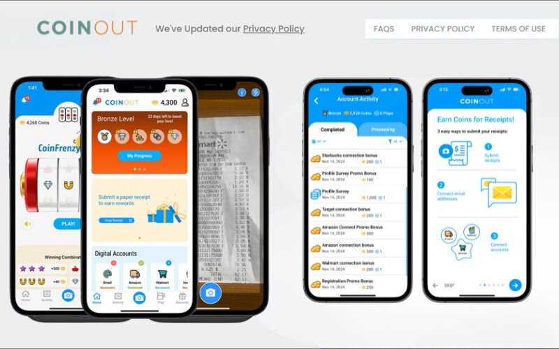 CoinOut simplifies the cashback process by allowing users to earn rewards by scanning any receipt