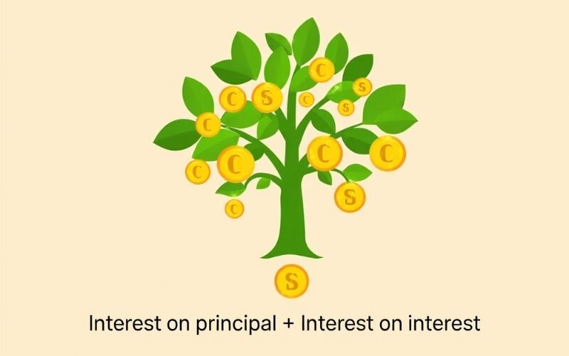 Compound interest is interest earned on both the initial principal and the accumulated interest