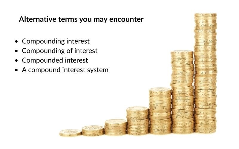 Compound interest is often referred to in several different ways