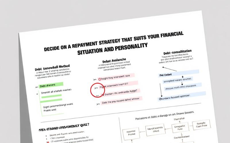 Decide on a repayment strategy that suits your financial situation and personality