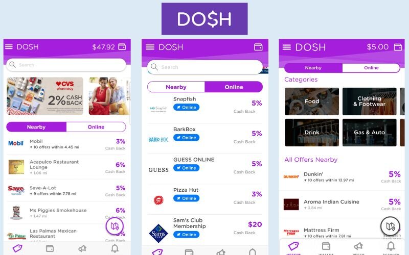 Dosh is a user-friendly cashback app that automatically rewards users for purchases
