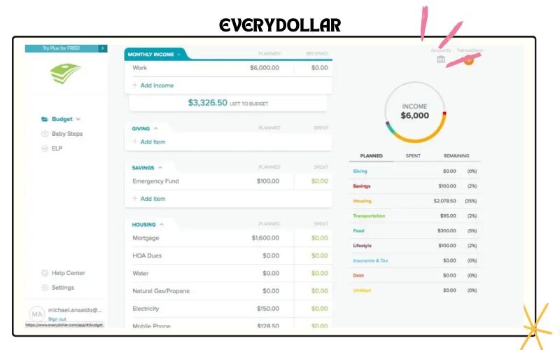 EveryDollar – Best budgeting apps 2025 for getting out of debt