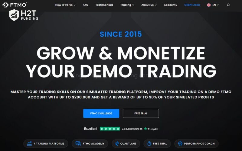 FTMO is one of the most reputable names in prop trading