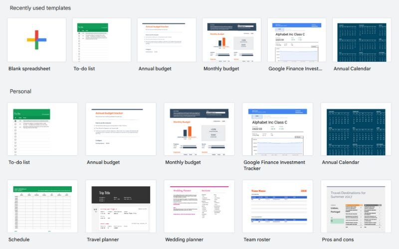 Google Sheets offers a variety of built-in templates that make budgeting straightforward