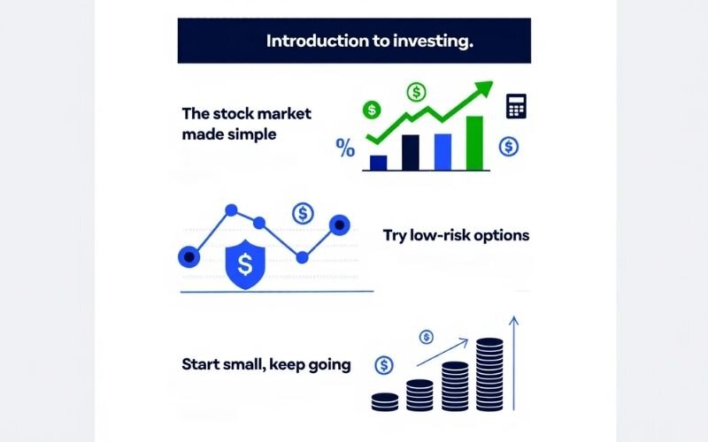 Investing means using your money to buy things that grow in value
