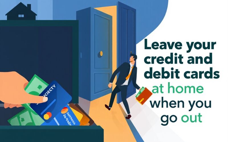 Leave your credit and debit cards at home when you go out