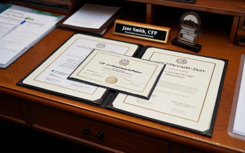 Look for credentials like CFP and a fiduciary duty