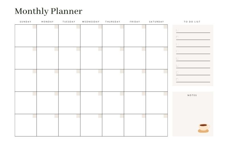Monthly budget planner printable templates 1