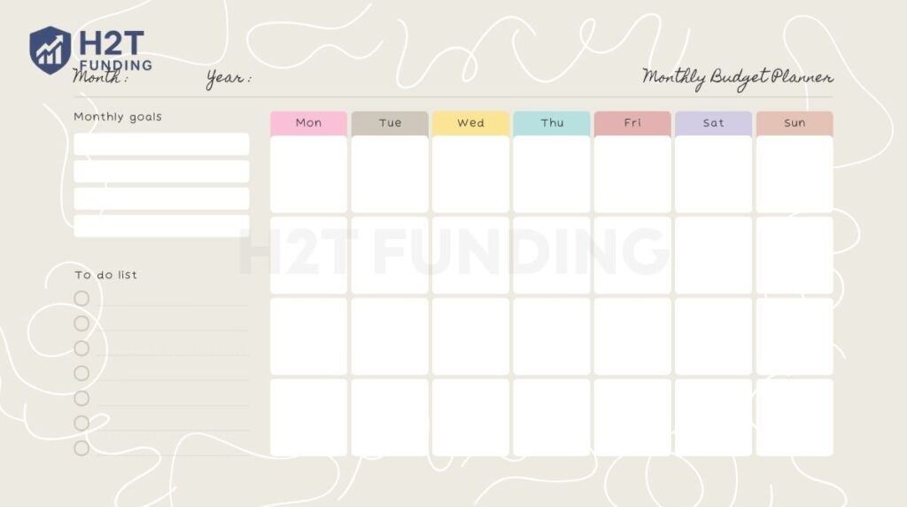 Monthly budget planner printable templates 2