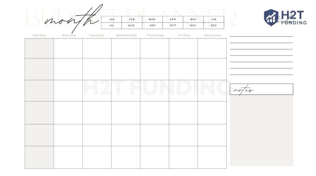 Monthly budget planner printable templates 3