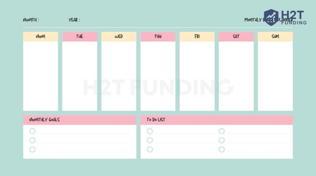 Monthly budget planner printable templates 7