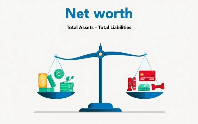 Net worth is your financial snapshot, calculated as Total Assets - Total Liabilities