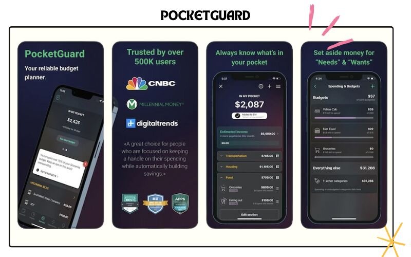 PocketGuard – Best budgeting apps 2025 for tracking spending