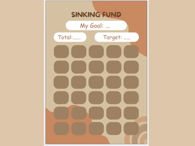 Printable template - what is a sinking fund