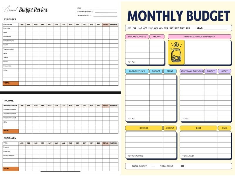 Family budget template free
