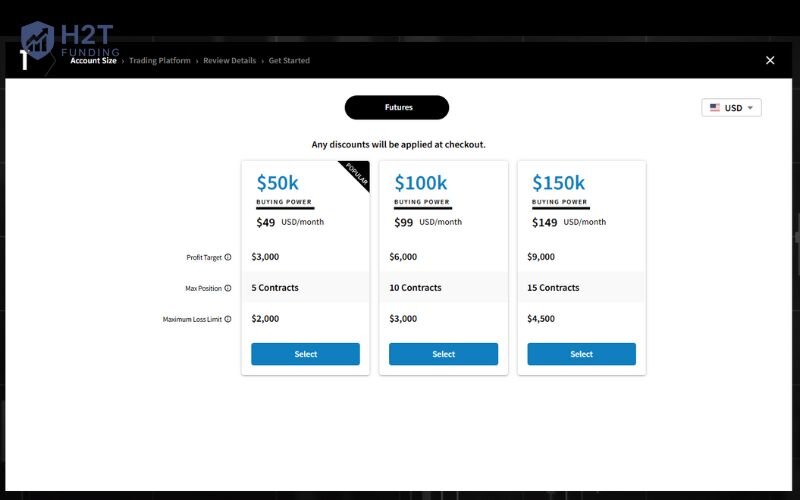 Step 2: Pick your account tier