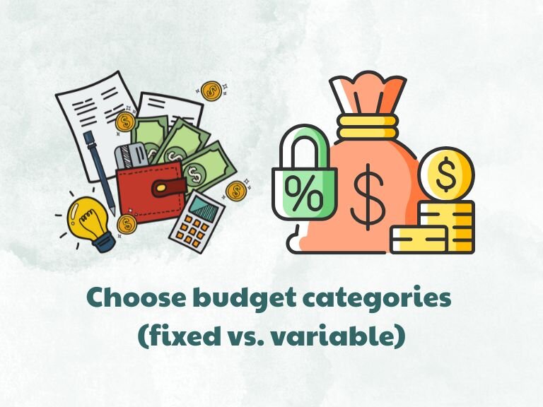 Envelope budgeting system: Choose budget categories