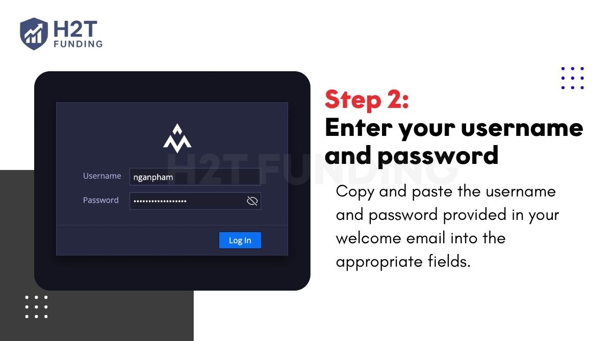 Step 2: Enter your username and password