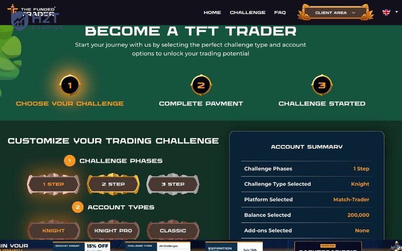 TFT gives traders multiple challenge types tailored to different trading styles