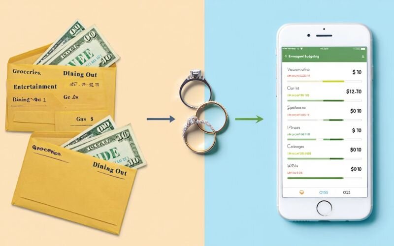 The envelope system allocate cash or digital envelopes for each spending category