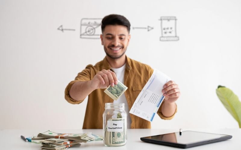 The pay-yourself-first method means every time you receive income, you move a fixed amount into savings
