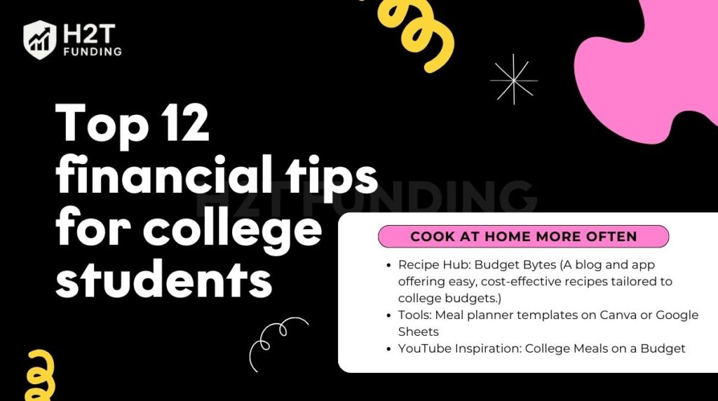 Top 12 financial tips for college students: Cook at home more often