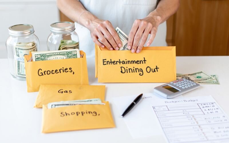 Using the cash envelope method to manage discretionary spending