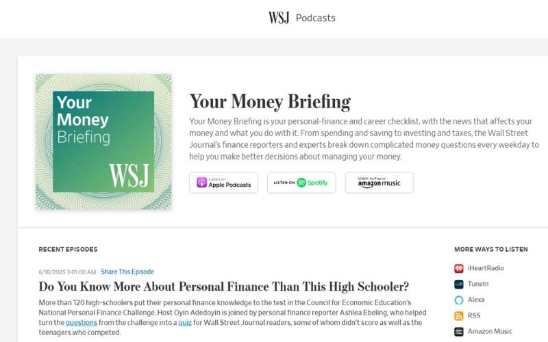 Your Money Briefing by J.R. Whalen for The Wall Street Journal delivers quick financial news updates