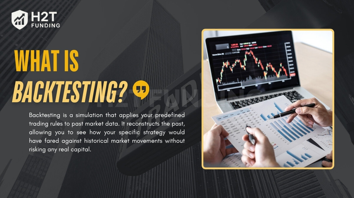 Backtesting is a simulation that applies your predefined trading rules to past market data