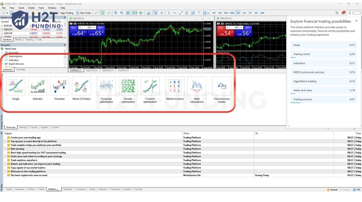 Step 1 to backtest a trading strategy on MT5