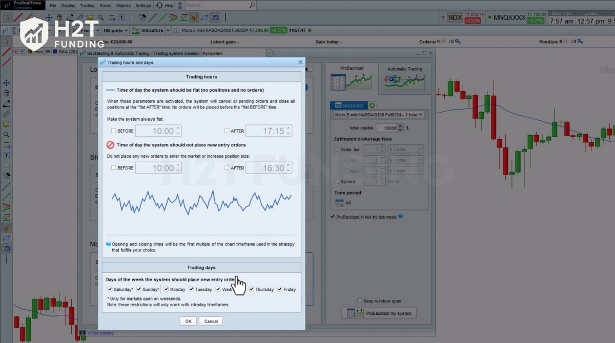 Step 3 Define backtesting parameters