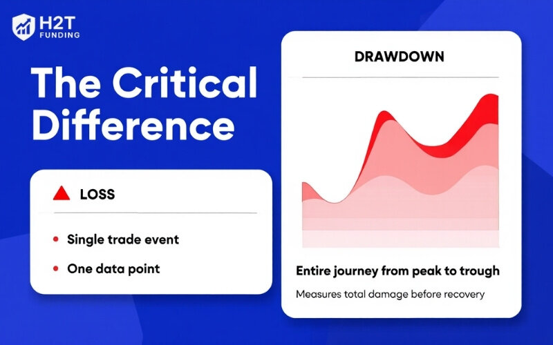 The critical difference: drawdown with loss